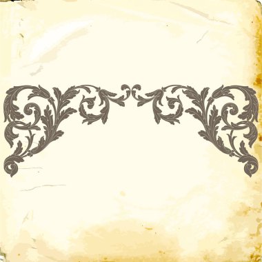 Tasarım için vintage elementlerin vektör barok 'u. 