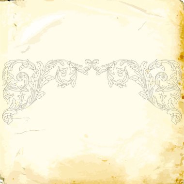 Tasarım için vintage elementlerin vektör barok 'u. 