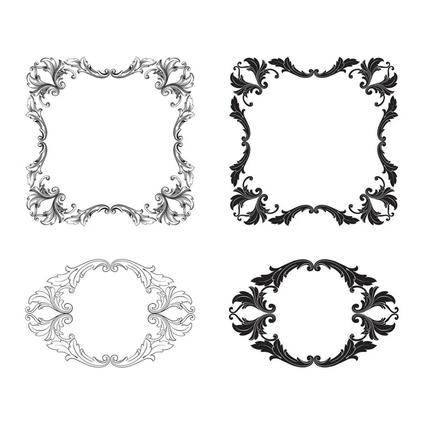 Vecteur baroque d'éléments vintage pour le design . — Image vectorielle