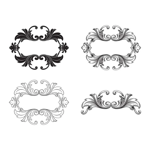 Vecteur baroque d'éléments vintage pour le design . — Image vectorielle