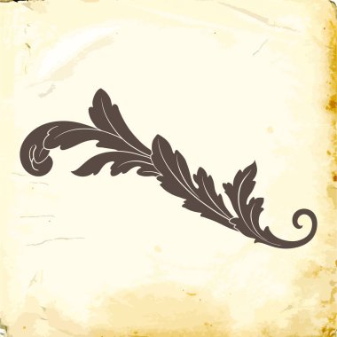 Tasarım için vintage elementlerin vektör barok 'u. 