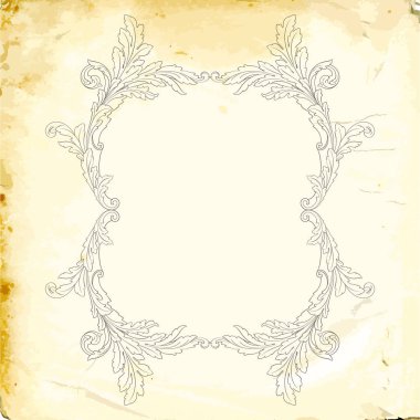 Tasarım için vintage elementlerin vektör barok 'u. 