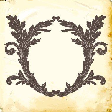 Tasarım için vintage elementlerin vektör barok 'u. 