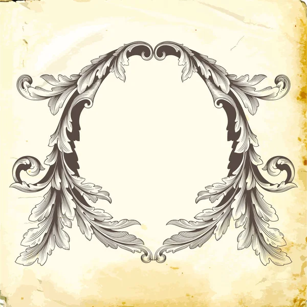 Tasarım için vintage elementlerin vektör barok 'u. 