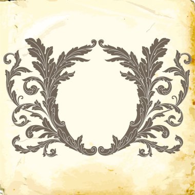 Tasarım için vintage elementlerin vektör barok 'u. 