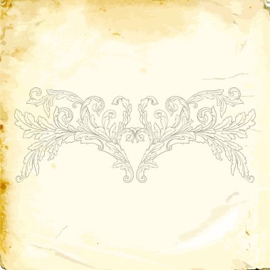 Tasarım için vintage elementlerin vektör barok 'u. 