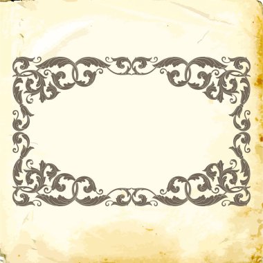 Tasarım için vintage elementlerin vektör barok 'u. 