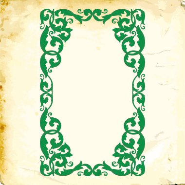 Tasarım için vintage elementlerin vektör barok 'u. 