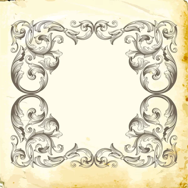 Tasarım için vintage elementlerin vektör barok 'u. 