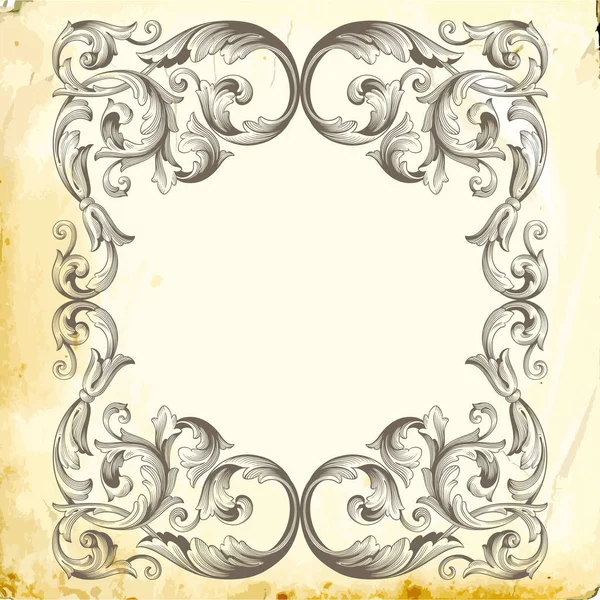 Tasarım için vintage elementlerin vektör barok 'u. 