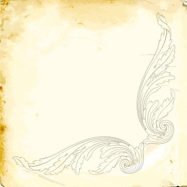 Tasarım için vintage elementlerin vektör barok 'u. 