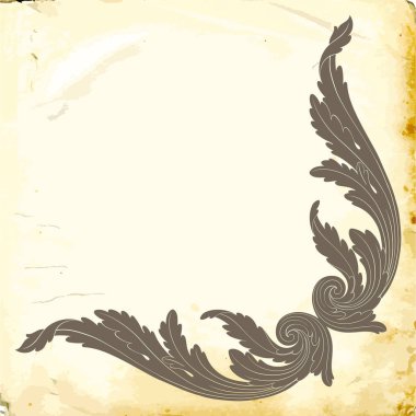 Tasarım için vintage elementlerin vektör barok 'u. 