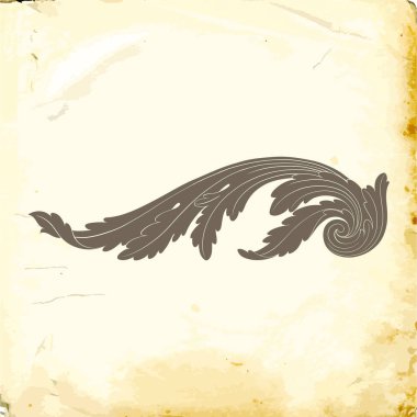 Tasarım için vintage elementlerin vektör barok 'u. 