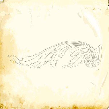 Tasarım için vintage elementlerin vektör barok 'u. 