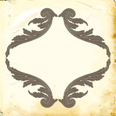 Tasarım için vintage elementlerin vektör barok 'u. 