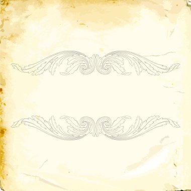 Tasarım için vintage elementlerin vektör barok 'u. 