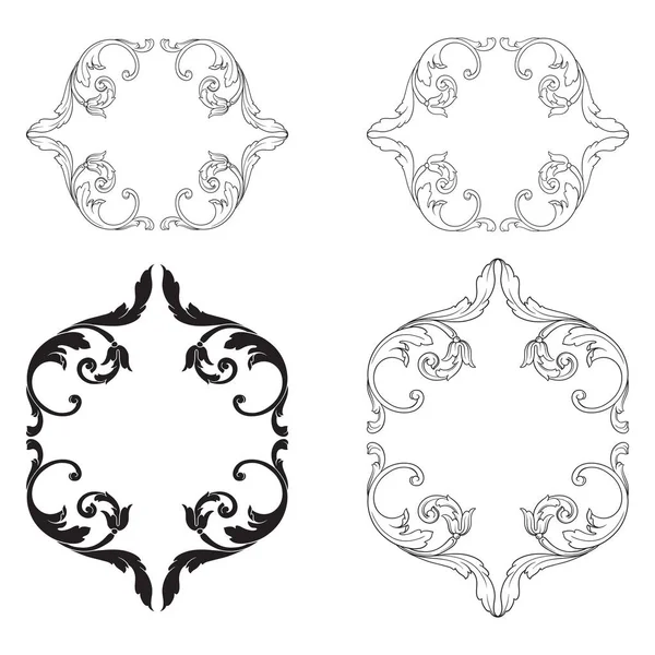 Vecteur baroque d'éléments vintage pour le design . — Image vectorielle