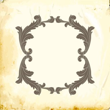 Tasarım için vintage elementlerin vektör barok 'u. 