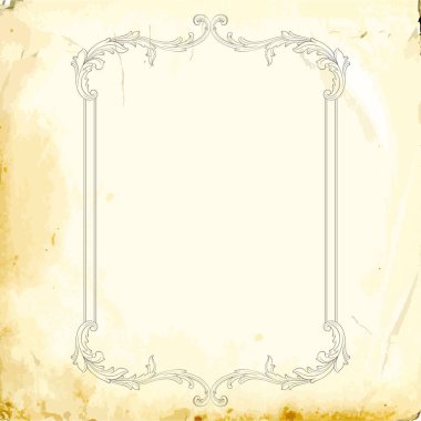 Tasarım için vintage elementlerin vektör barok 'u. 