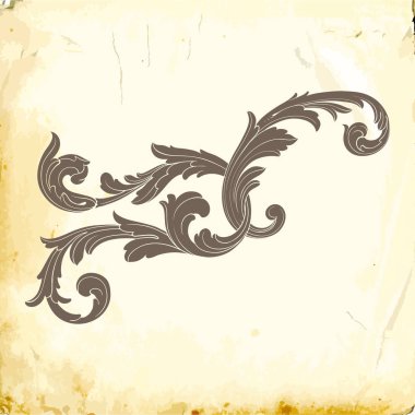 Tasarım için vintage elementlerin vektör barok 'u. 