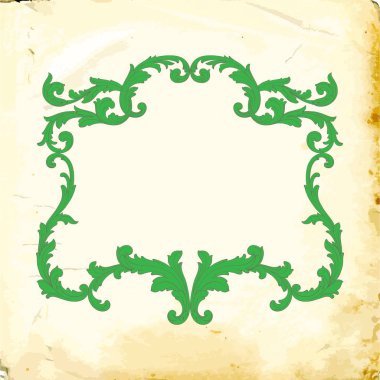 Tasarım için vintage elementlerin vektör barok 'u. 