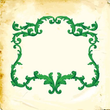 Tasarım için vintage elementlerin vektör barok 'u. 