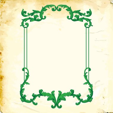 Tasarım için vintage elementlerin vektör barok 'u. 