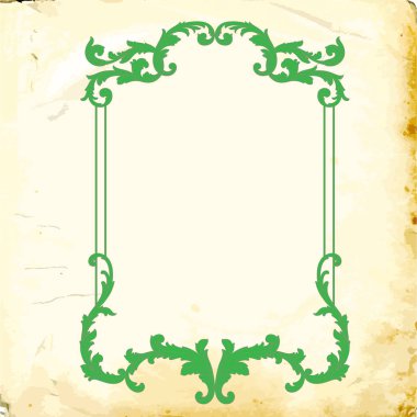 Tasarım için vintage elementlerin vektör barok 'u. 