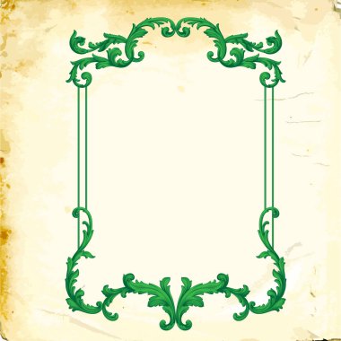 Tasarım için vintage elementlerin vektör barok 'u. 