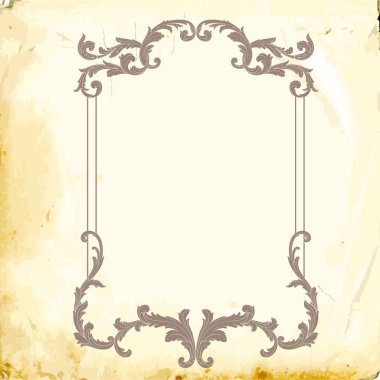 Tasarım için vintage elementlerin vektör barok 'u. 