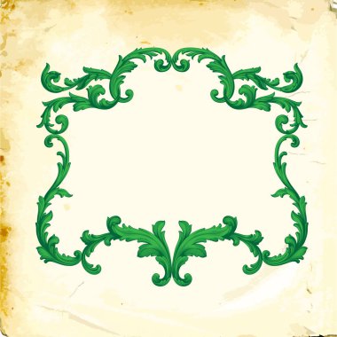 Tasarım için vintage elementlerin vektör barok 'u. 