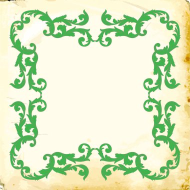 Tasarım için vintage elementlerin vektör barok 'u. 