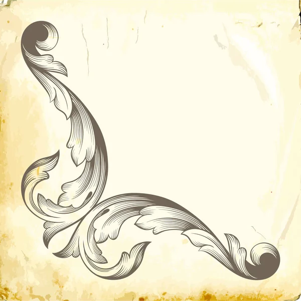 Tasarım için vintage elementlerin vektör barok 'u. 