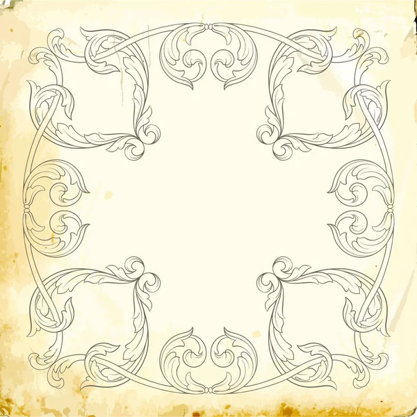 Tasarım için vintage elementlerin vektör barok 'u. 