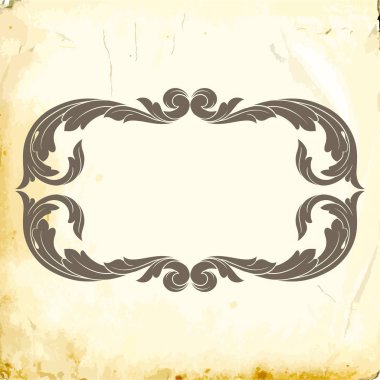 Tasarım için vintage elementlerin vektör barok 'u. 