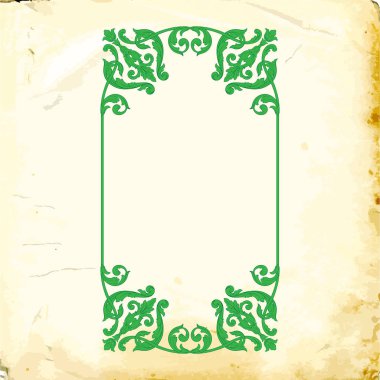 Tasarım için vintage elementlerin vektör barok 'u. 