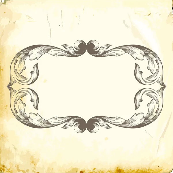 Tasarım için vintage elementlerin vektör barok 'u. 