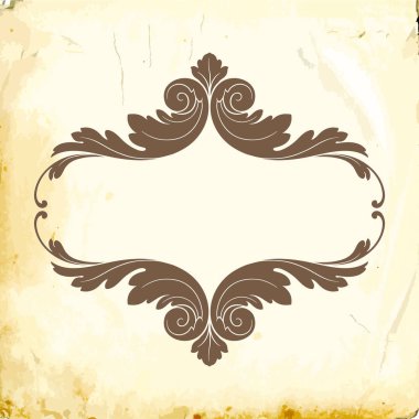 Tasarım için vintage elementlerin vektör barok 'u. 