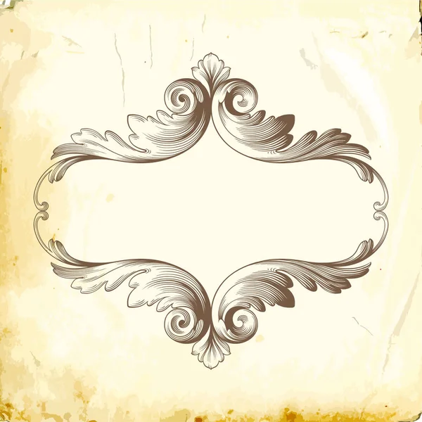 Tasarım için vintage elementlerin vektör barok 'u. 