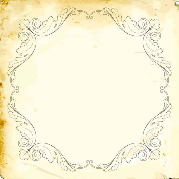 Tasarım için vintage elementlerin vektör barok 'u. 