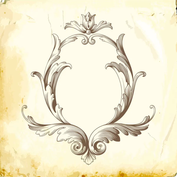 Tasarım için vintage elementlerin vektör barok 'u. 