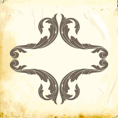 Tasarım için vintage elementlerin vektör barok 'u. 