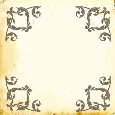 Tasarım için vintage elementlerin vektör barok 'u. 