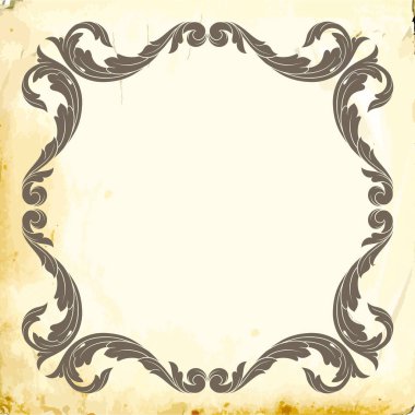 Tasarım için vintage elementlerin vektör barok 'u. 