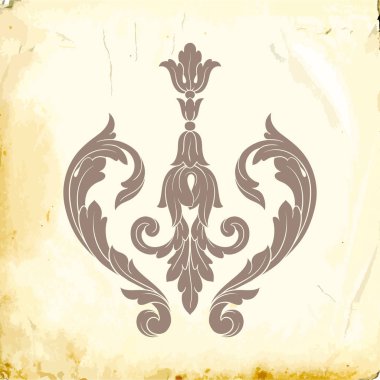 Tasarım için vintage elementlerin vektör barok 'u. 