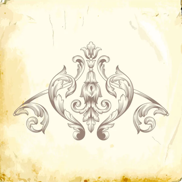 Tasarım için vintage elementlerin vektör barok 'u. 