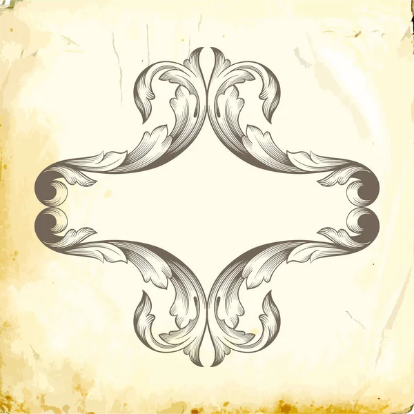 Tasarım için vintage elementlerin vektör barok 'u. 