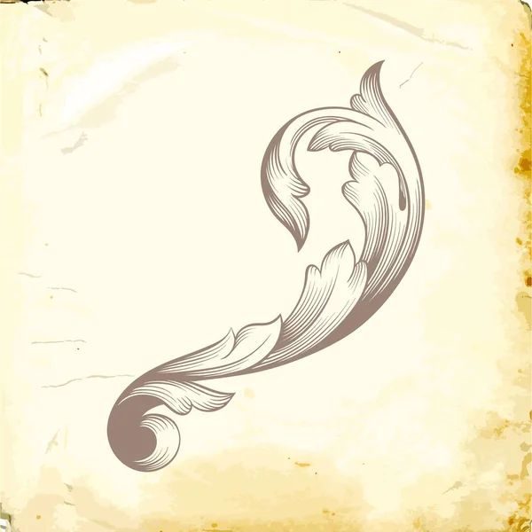 Tasarım için vintage elementlerin vektör barok 'u. 