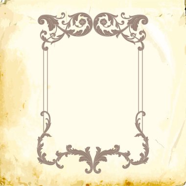 Tasarım için vintage elementlerin vektör barok 'u. 