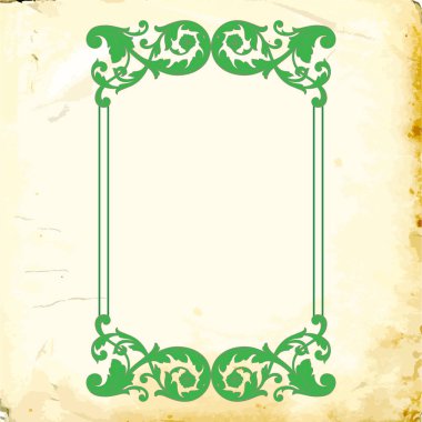 Tasarım için vintage elementlerin vektör barok 'u. 